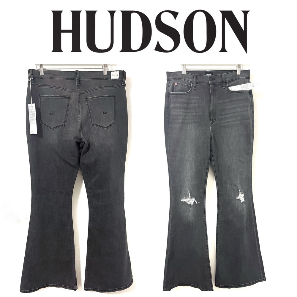 🆕 Hudson Jeans ✨ Size 32 • Heidi High-Rise Flare Jean Women's NWT Destroyed